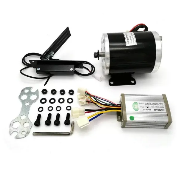 Szczotkowy silnik elektryczny ze sterownikiem i pedałem Zestaw do konwersji roweru elektrycznego 36V DC 800W